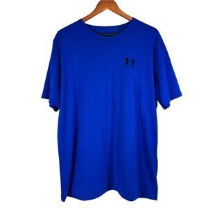 Under Armour Mens Loose Fit Royal Blue T-Shirt Mens XL Athletic Shor Sleeve